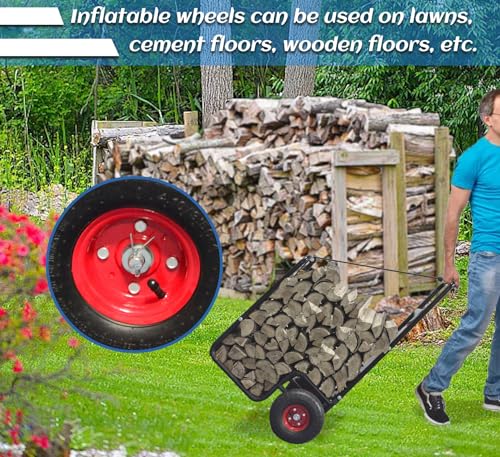 Doubleriver FIREWOOD CART WITH WHEELS Firewood Carrier Cart thumb #3