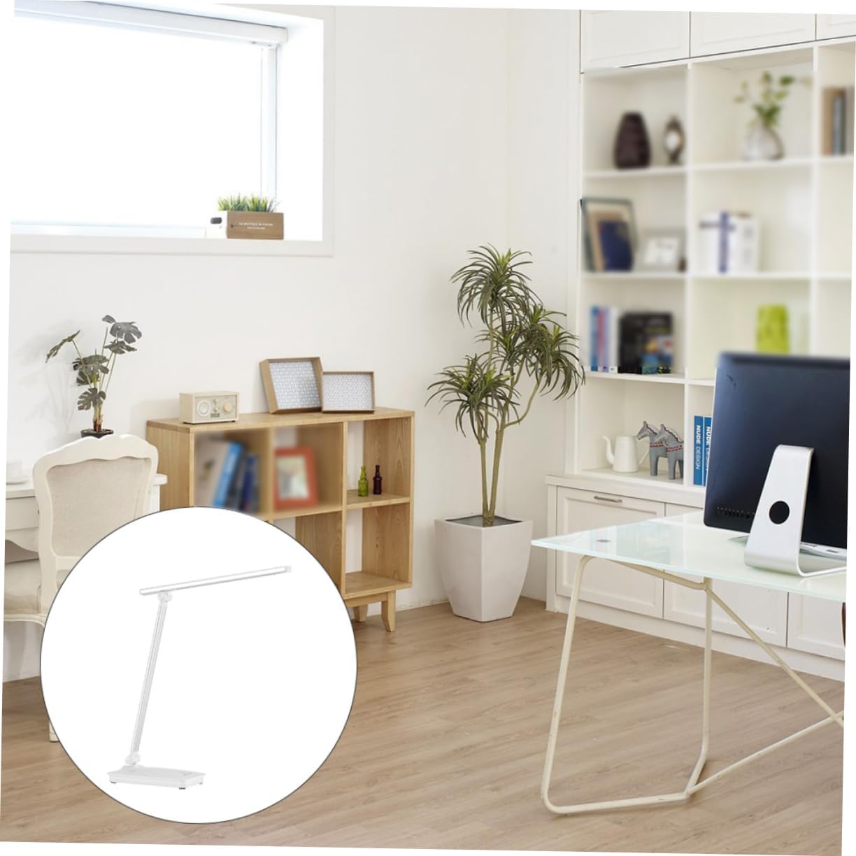 DOITOOL USB Charging Led Desk Lamp Temperature Eye-Caring Design for Boys and Girls and Adults Flexible Gooseneck Silver Finish for Home Office and Study