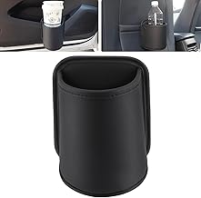 Drink Holder, Car Cup Holder, Clip Type, Door Pocket, Passenger, Seat Pocket, Rear Seat Pocket, Car Storage, Small Items, Extra Drinks, PU Leather, Car Supplies, Convenient Goods, Black, 1