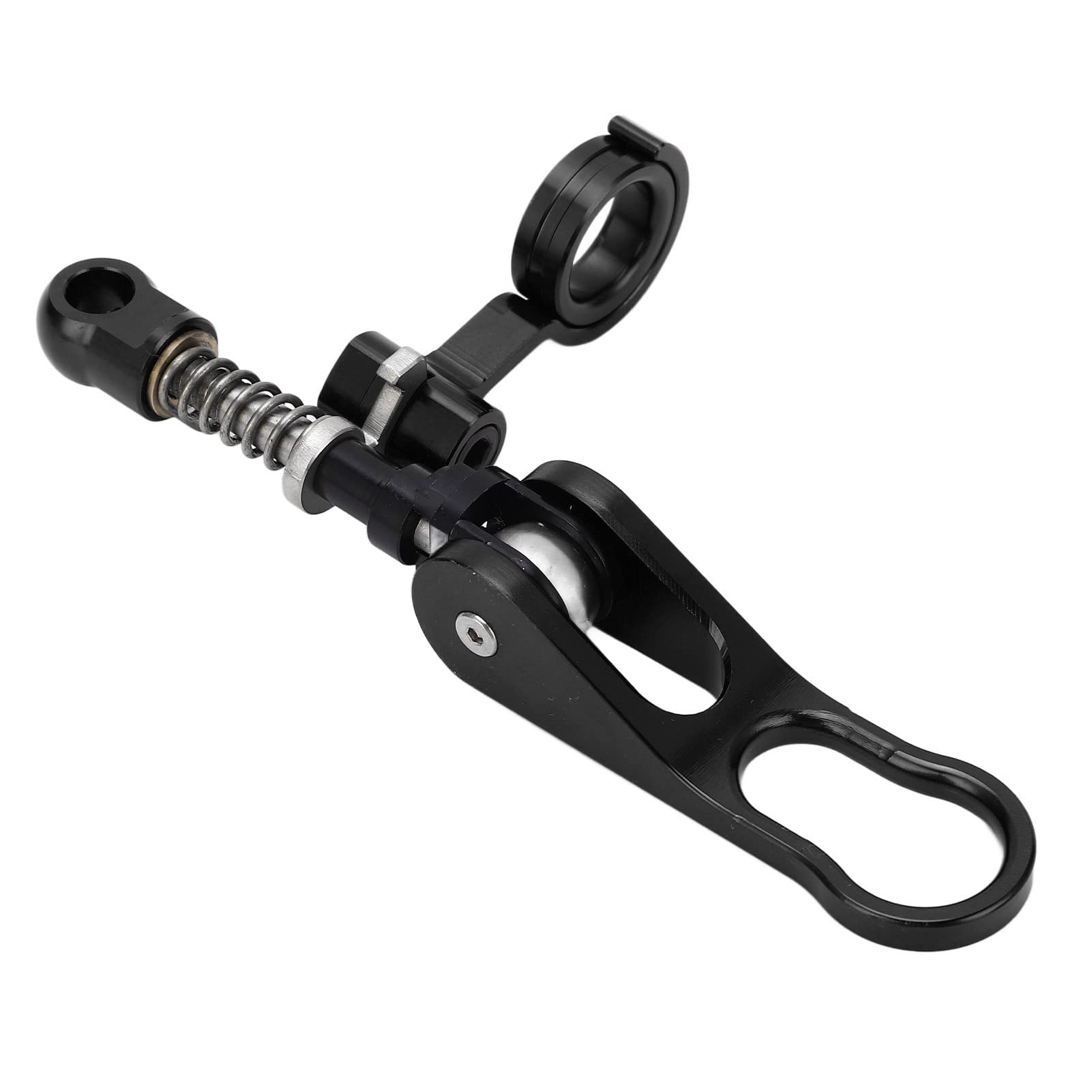 Maniglia del morsetto del reggisella e clip del telaio posteriore, sgancio rapido in lega di alluminio per bici pieghevole, morsetto del reggisella leggero lavorato a CNC con (Nera)
