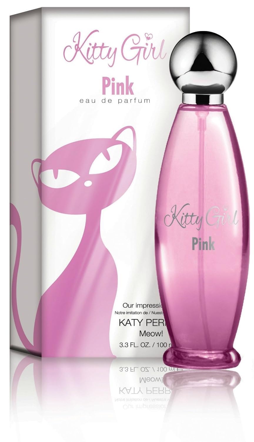 KITTY GIRL PINK Eau de Parfum for Women 3.4 Fl Oz - Notes: Honeysuckle, Vanilla, Pear