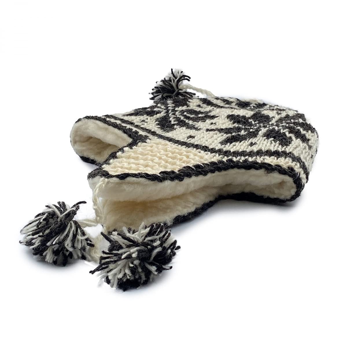 Hollert Gorro de punto unisex Noruega, modelo 02, gorro de invierno con orejeras, lana de merino, suave y cálido, estampado noruego