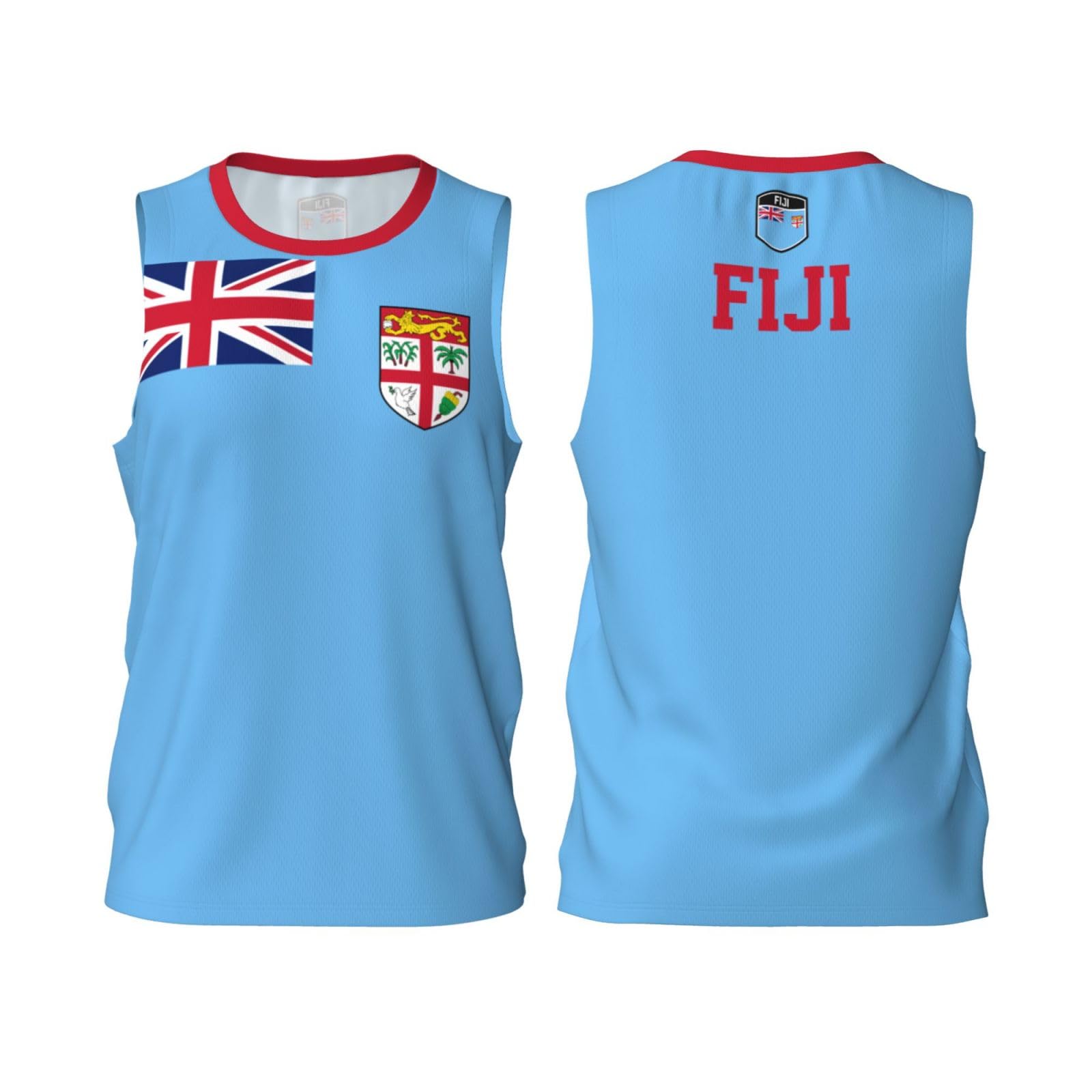 Fiji Flag Basketball Jersey Sports Jerseys for Men Running Fitness Training Sleeveless T Shirt