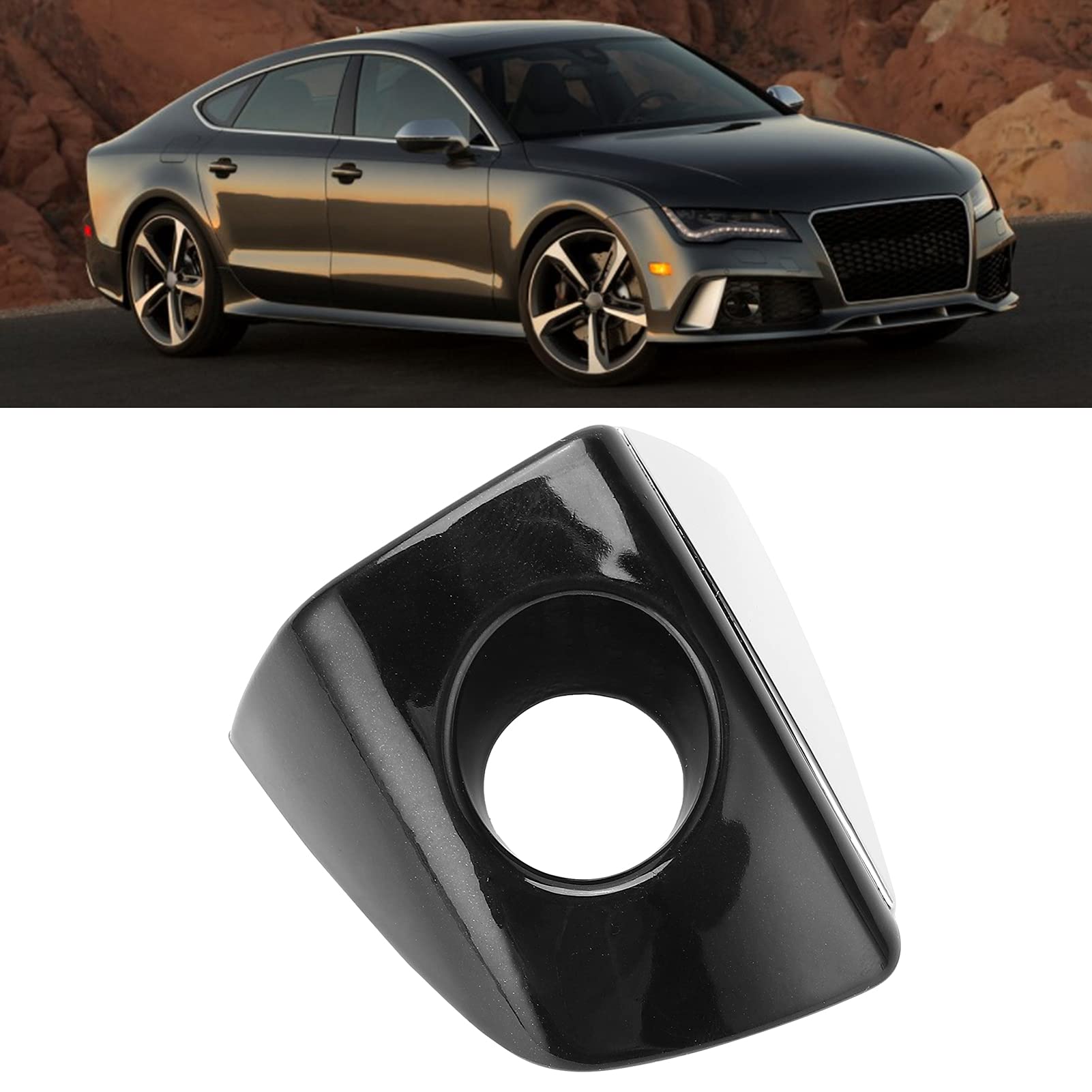 Akozon Auto Vorne Links Außen Türgriff Schlüssellochkappe 4H1837879B Abdeckung Des Türschlosszylinders dla A6 A7 A8 RS6 RS7