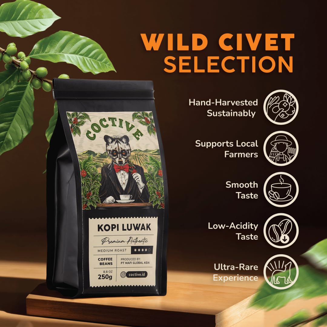 Amazon.com : Kopi Luwak Civet Coffee Beans (8.8 oz) - World's Most