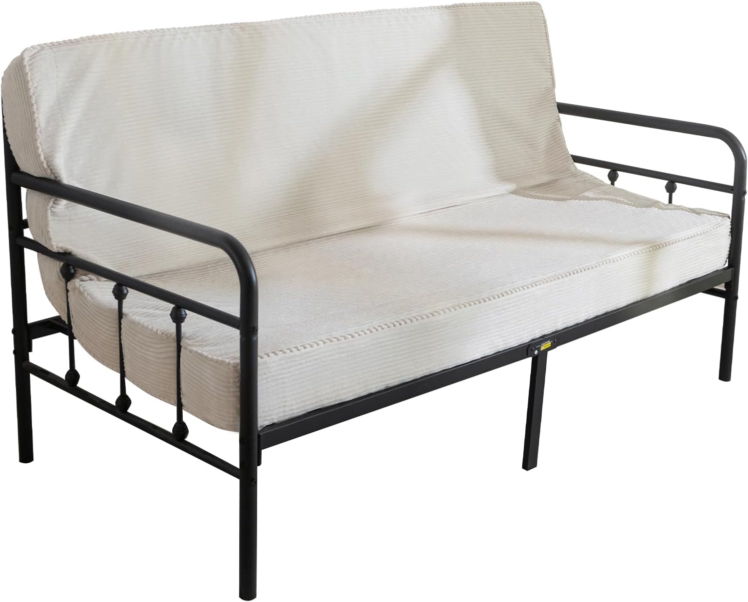 MAXYOYO 6" Full Size Futon Mattress, Egg Crate Memory Foam Mattress for Pressure Relief Reversible Sleeper Sofa Bed, Floor Mattress for Adults, Thick Futon Sofa Couch Bed, Beige