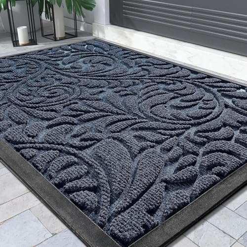 Tapis de sol antidérapant Yimobra bleu pour une entrée propre