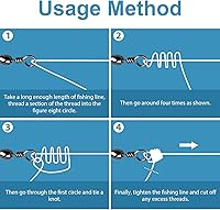 Vista 6 de ReeMoo 200 Uds Pesca Rodamiento de bolas giratorias con conector de seguridad Snap Accesorios de pesca #2#4#6#8#10