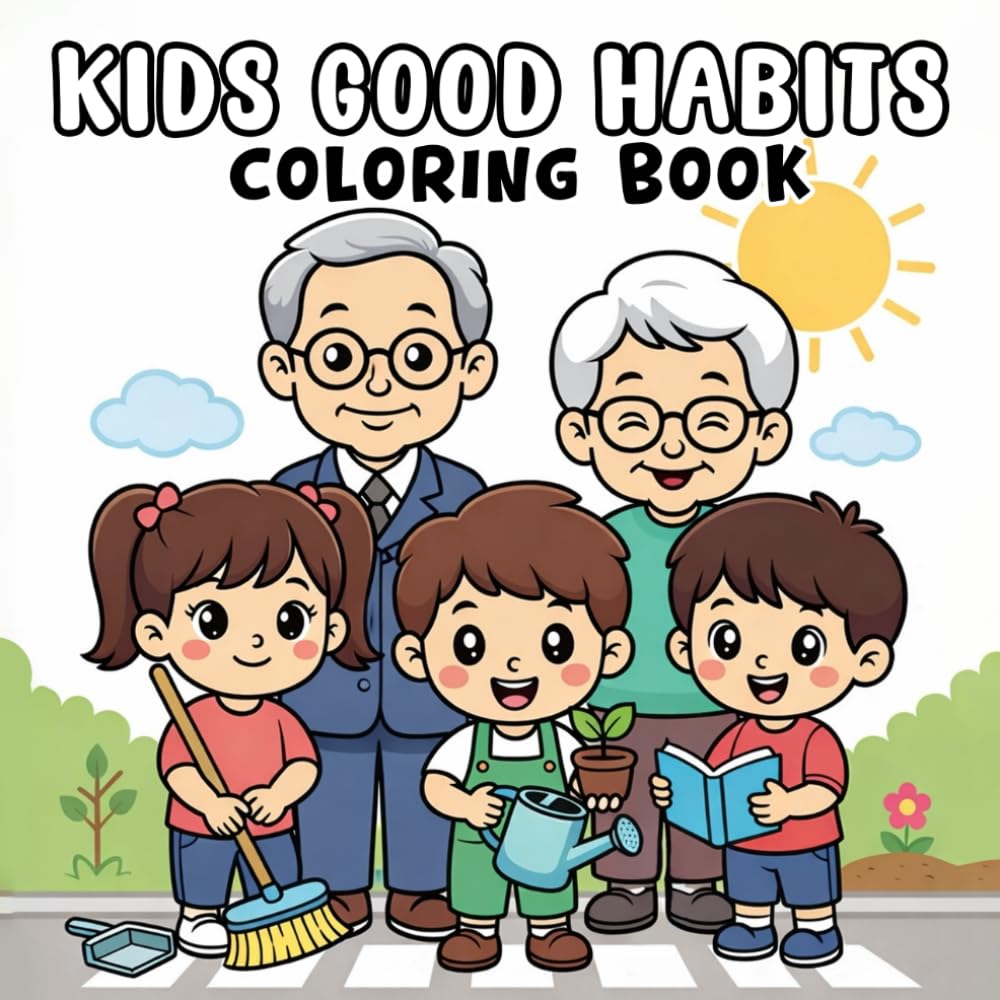 Good Habits Coloring Book for Kids: Daily Habits Coloring Book | Positive Daily Routines, Kindness, Responsibility and Family Values Illustrated for Creative Learning