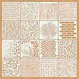 Schablonen Malen 16 Stück Airbrush Schablonen Textilgestaltung Wandgestaltung Malschablonen zum Malen Basteln Wiederverwendbar