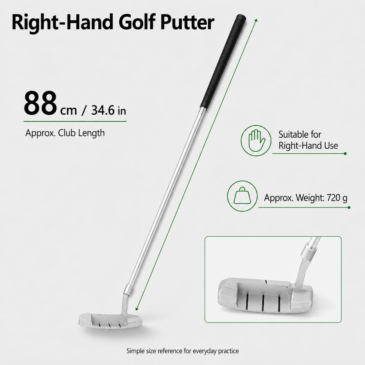 VOBOR Minigolf für Zuhause, Golfschläger Kit für Indoor Putting, Putting Cup, Übungsschläger Putter Kit mit Bällen und Tasche, Minigolf Schläger für Golfbegeisterte