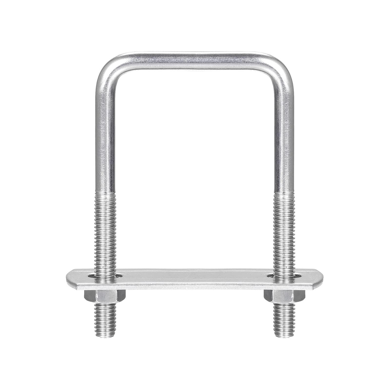 TA-VIGOR 8 sets M6 Square U-Bolts, 40mm Inner Width 80mm Length 304 Stainless Steel U-Bolts with Nut