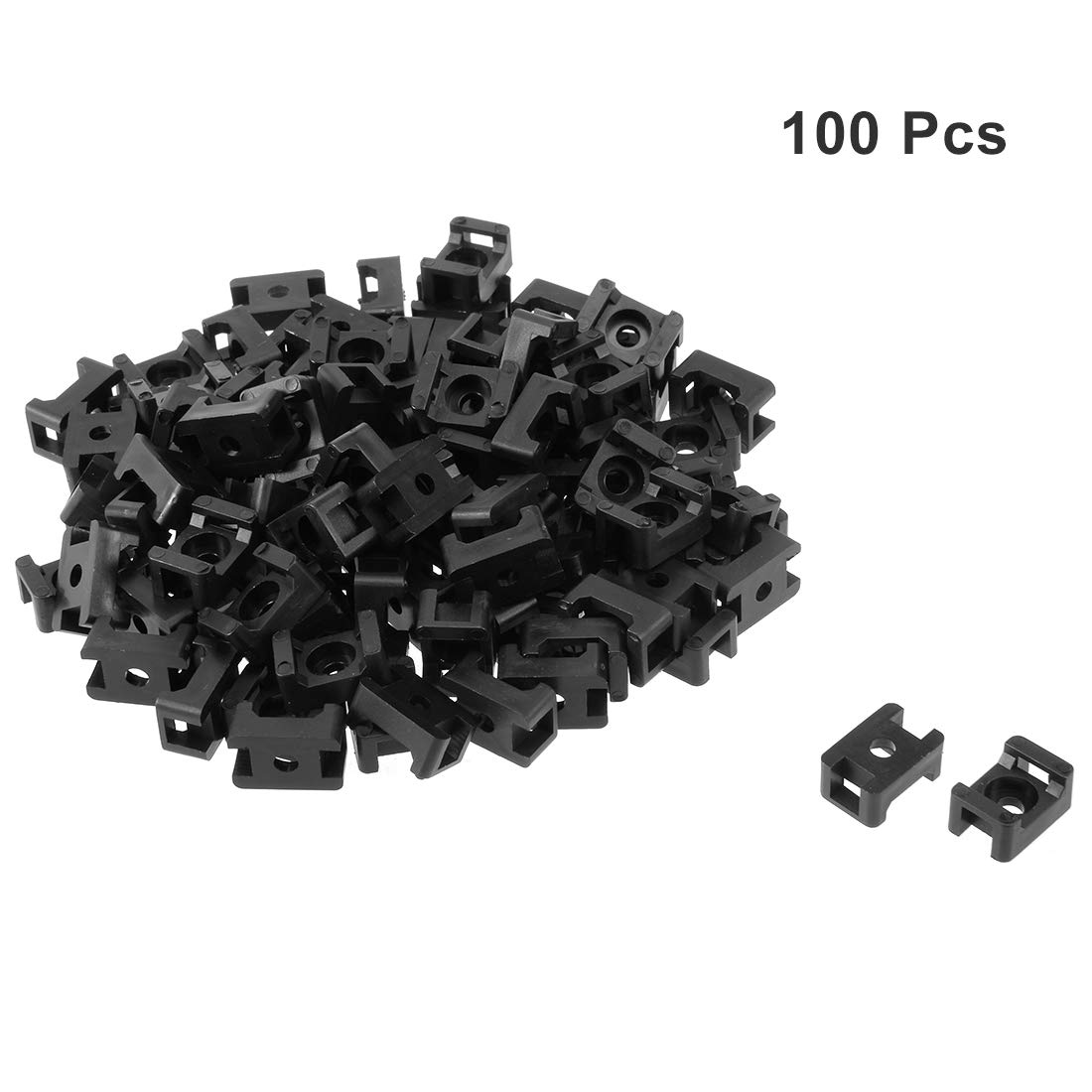 Sourcing Map 50pcs Rivet Plastique Noir Pousser Axe Fixation Garniture Type 9mm