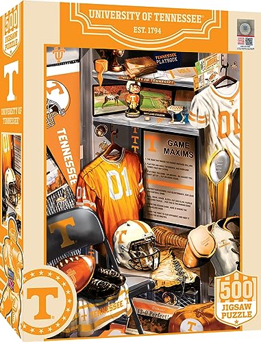 Image of MasterPieces Game Day 500 Piece Jigsaw Puzzle for Adults - NCAA Tennessee Volunteers Locker Room - 15 inchx21 inch