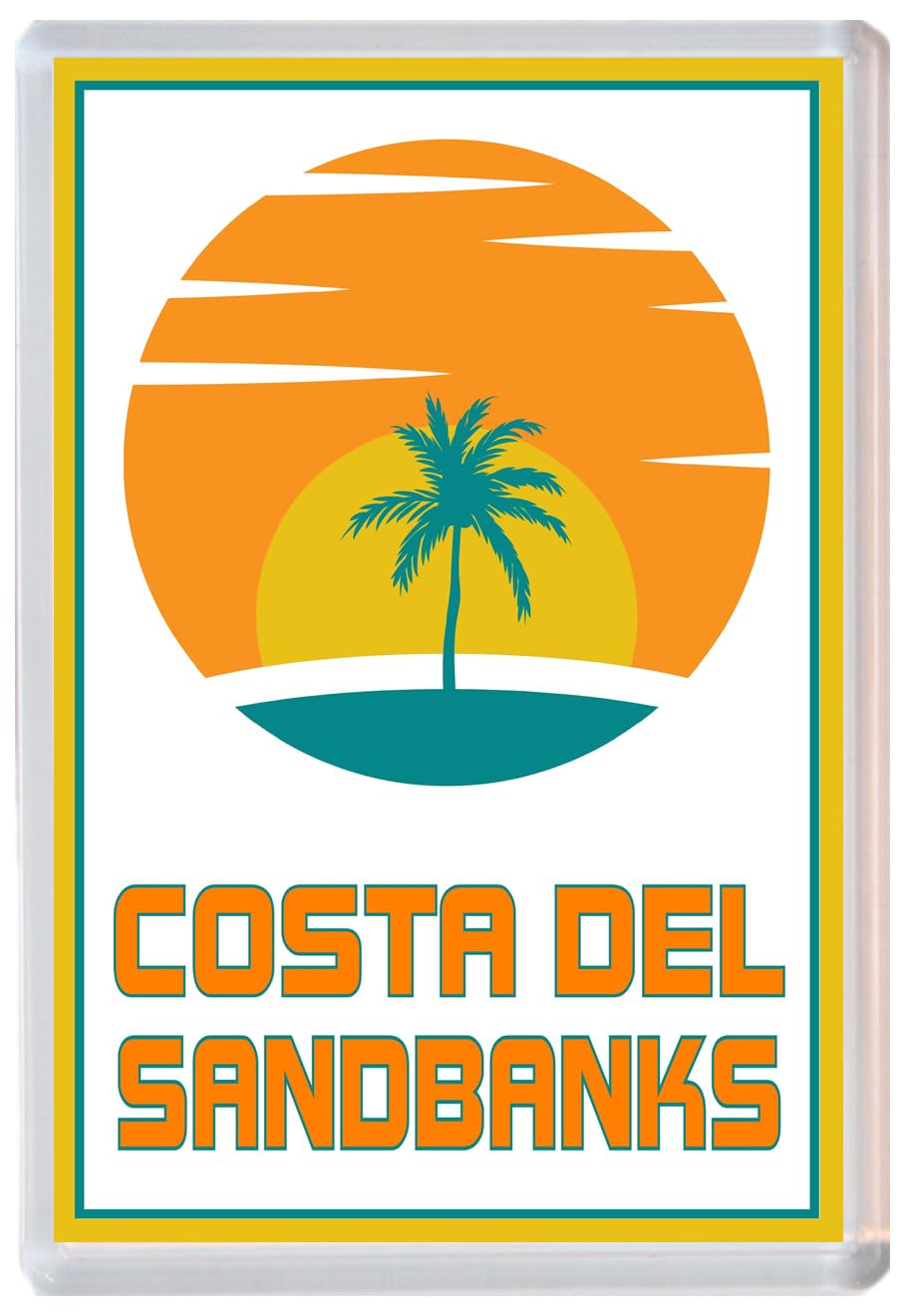 Baked Bean Store Multicolor Costa Del Sandbanks - Jumbo Fridge Magnet 96 X 67Mm