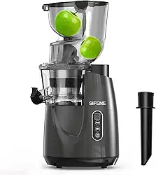 SIFENE Espremedor de mastigação AMR8822, aço inoxidável plástico, cinza escuro