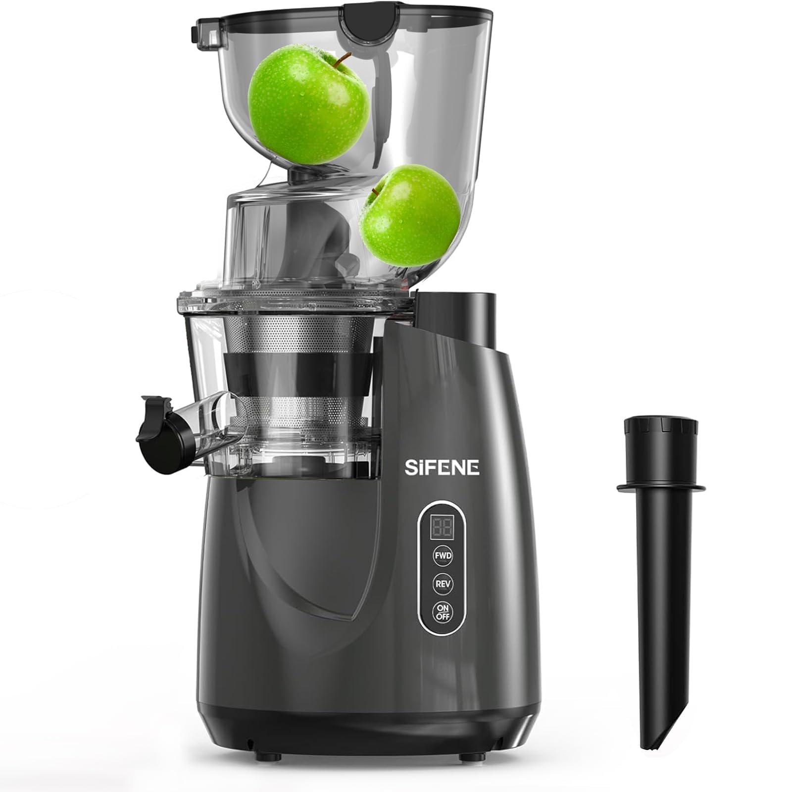 SIFENE Cold Press Juicer Machine Vertical Slow Masticating Juicer for Fruits and Vegetables Easy to Clean with Brush