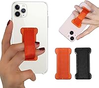 Vista 32 de Soporte de agarre para teléfono de mano, soporte universal para teléfono con correa para dedo, agarre para selfie compatible con la mayoría de 3