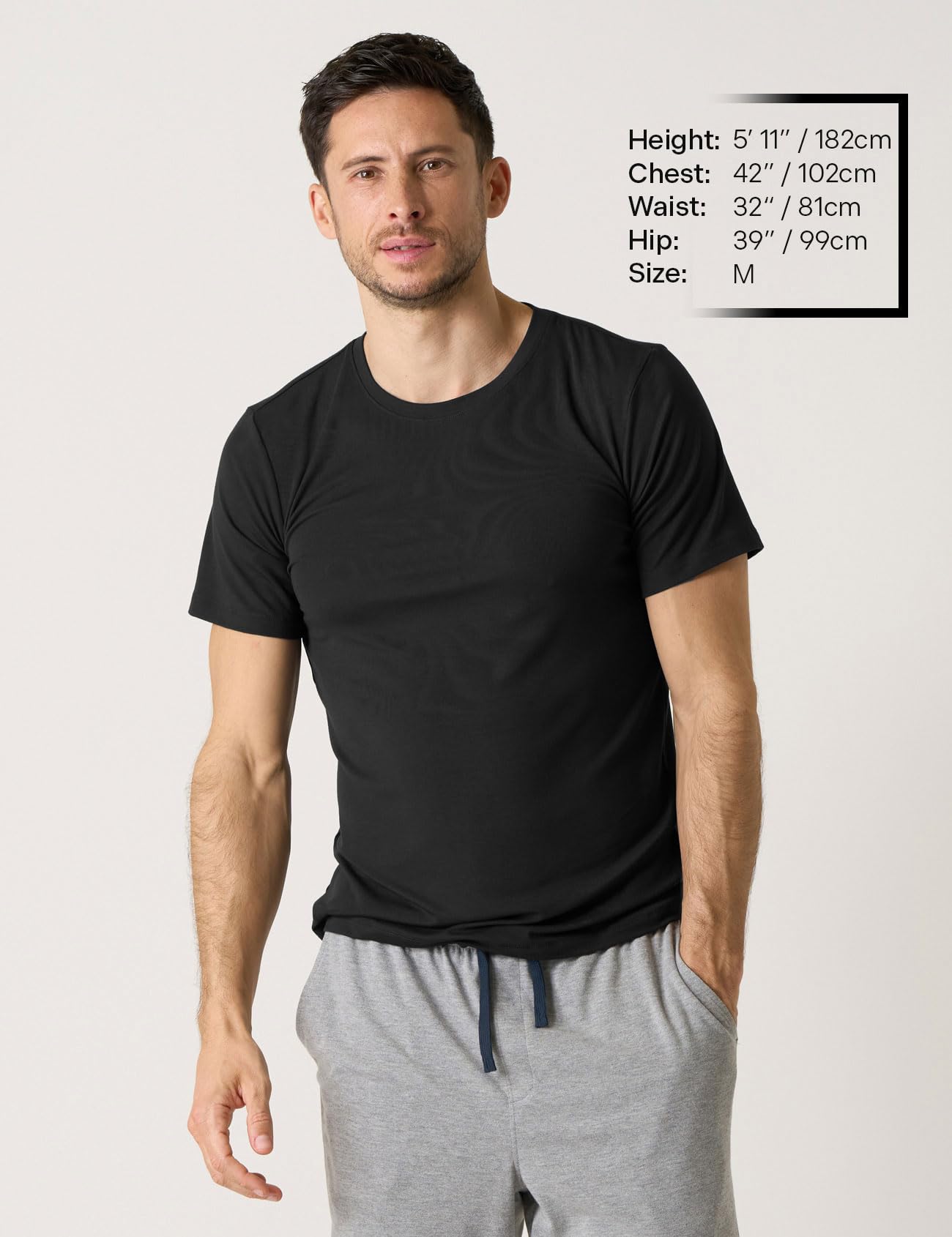 LAPASA Lot de 2 T-Shirts Homme en Micromodal Uni Manches Courtes Maillots de Corps Doux et Confortable M07 M08
