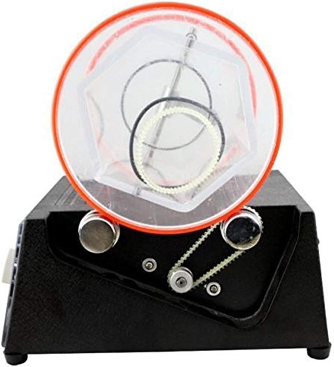 Jewelry Polisher Tumbler, ELEOPTION Professional Magnetic Tumbler Rotar Tumbler Jewelry Polisher Finisher Machine Professional Mini Tumbler with Free Polishing Bead(110V 80W) (KT-6808, 80W, Large)