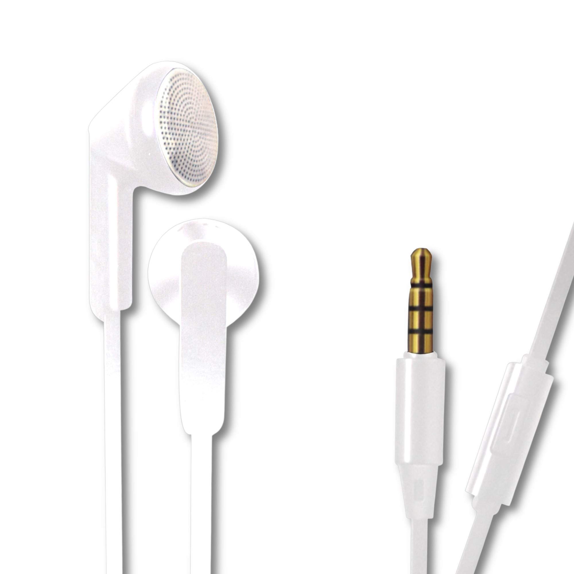 HNCReach 3.5mm High Definition Stereo Earphones In-Ear Headphones with Mic (White)