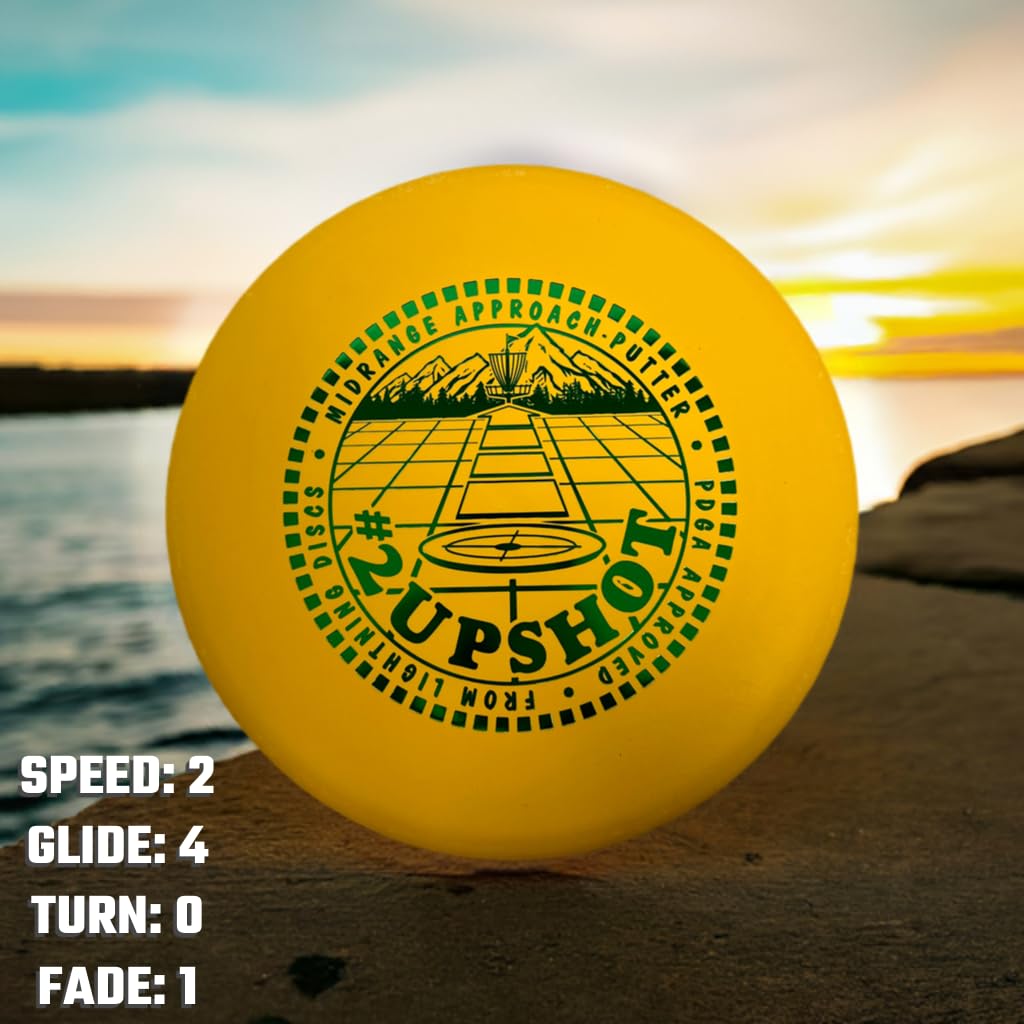 Mint Discs Lightning Standard #2 Upshot Putter Golf Disc | 151-159 Grams Beginner Midrange | Stable Straight Line Shots