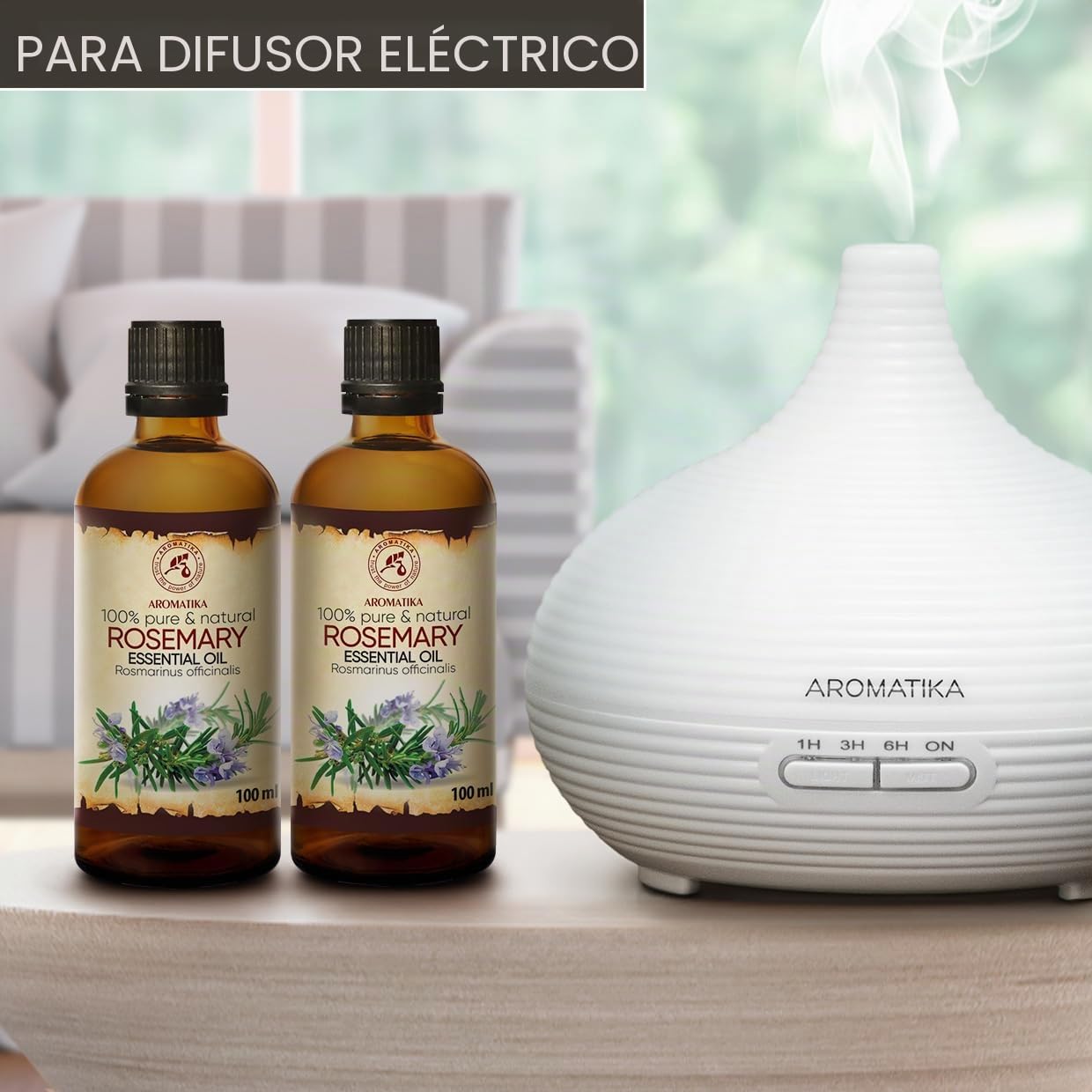 Aceite de Romero 200ml - Rosmarinus Officinalis - España - 100% Puro y Natural - Mejor para Aromaterapia - Baño de Aroma - Difusor - Fragancia para Hogar - Rosemary Essential Oil 200ml