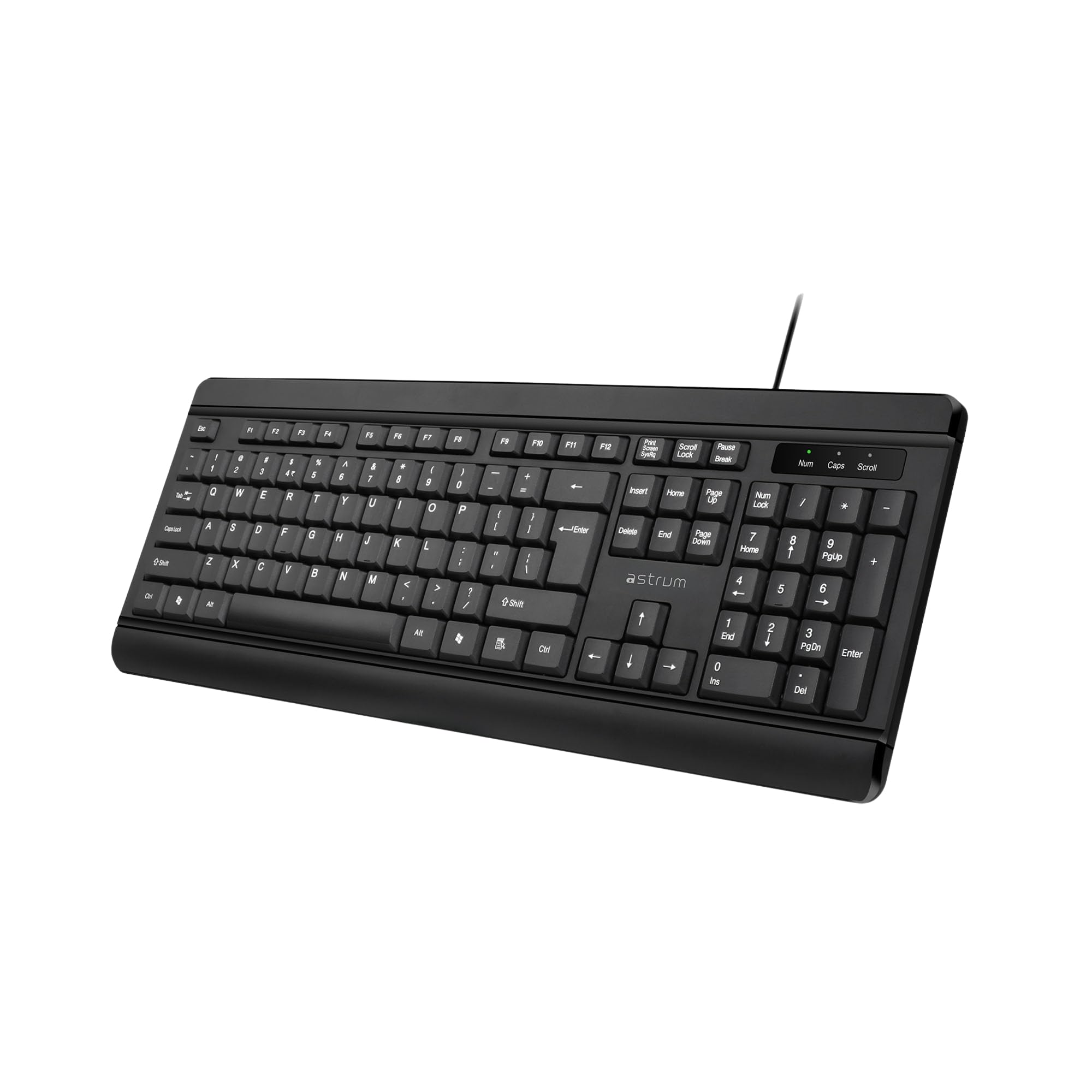 Astrum KB170 Slim Wired 104 Key Silent Keyboard with Sturdy tilt Legs for Windows/Chrome OS/Linux/PC/Laptops/Desktop, Spill Resistant, Simply Plug and Play (Black)-image-11