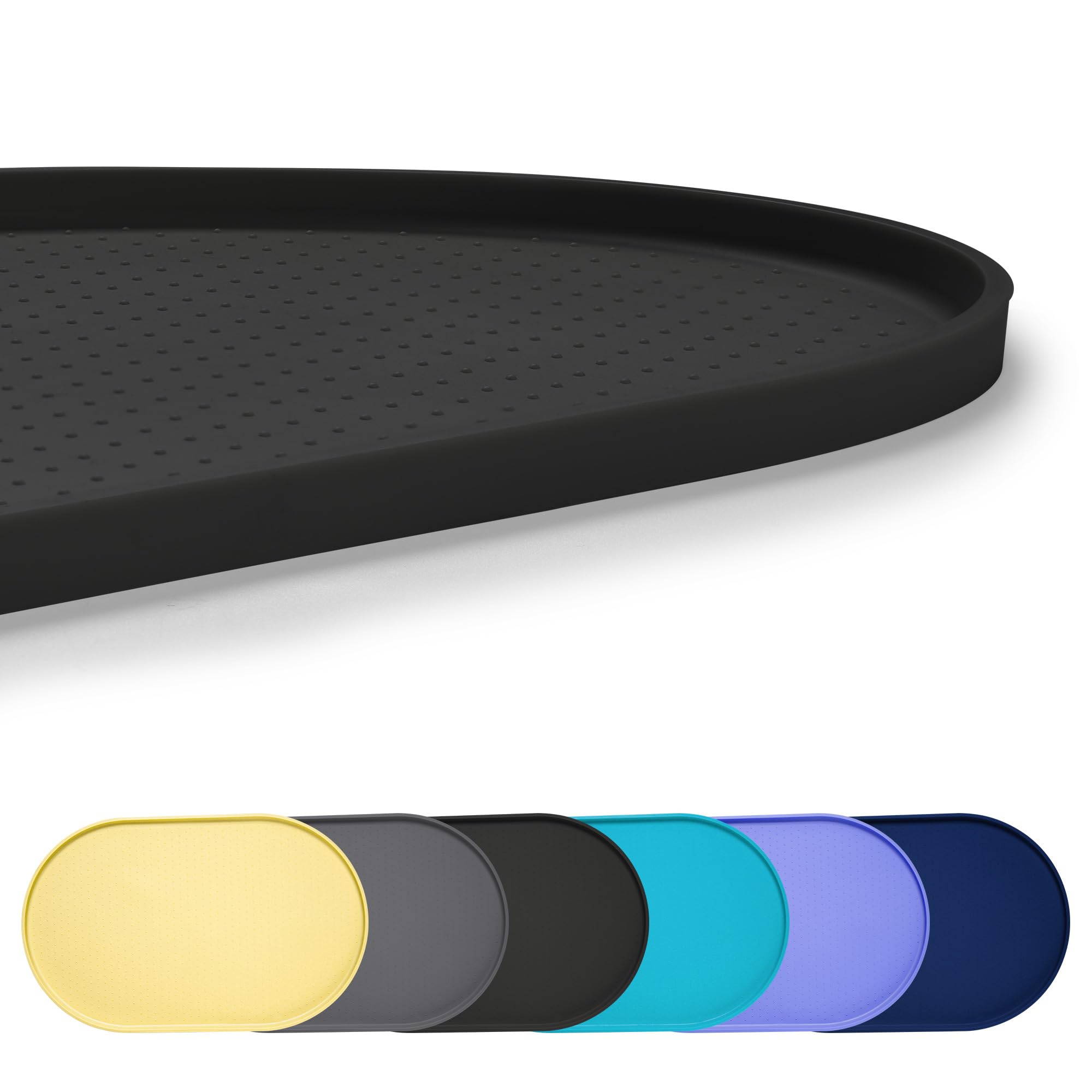 Yacee 100% Waterproof 0.5" Raised Edge BPA Free Silicone Dog Food Mat, Pet Cat Feeding Mats Contain Spills Protects Floors, Placemats for Cats and