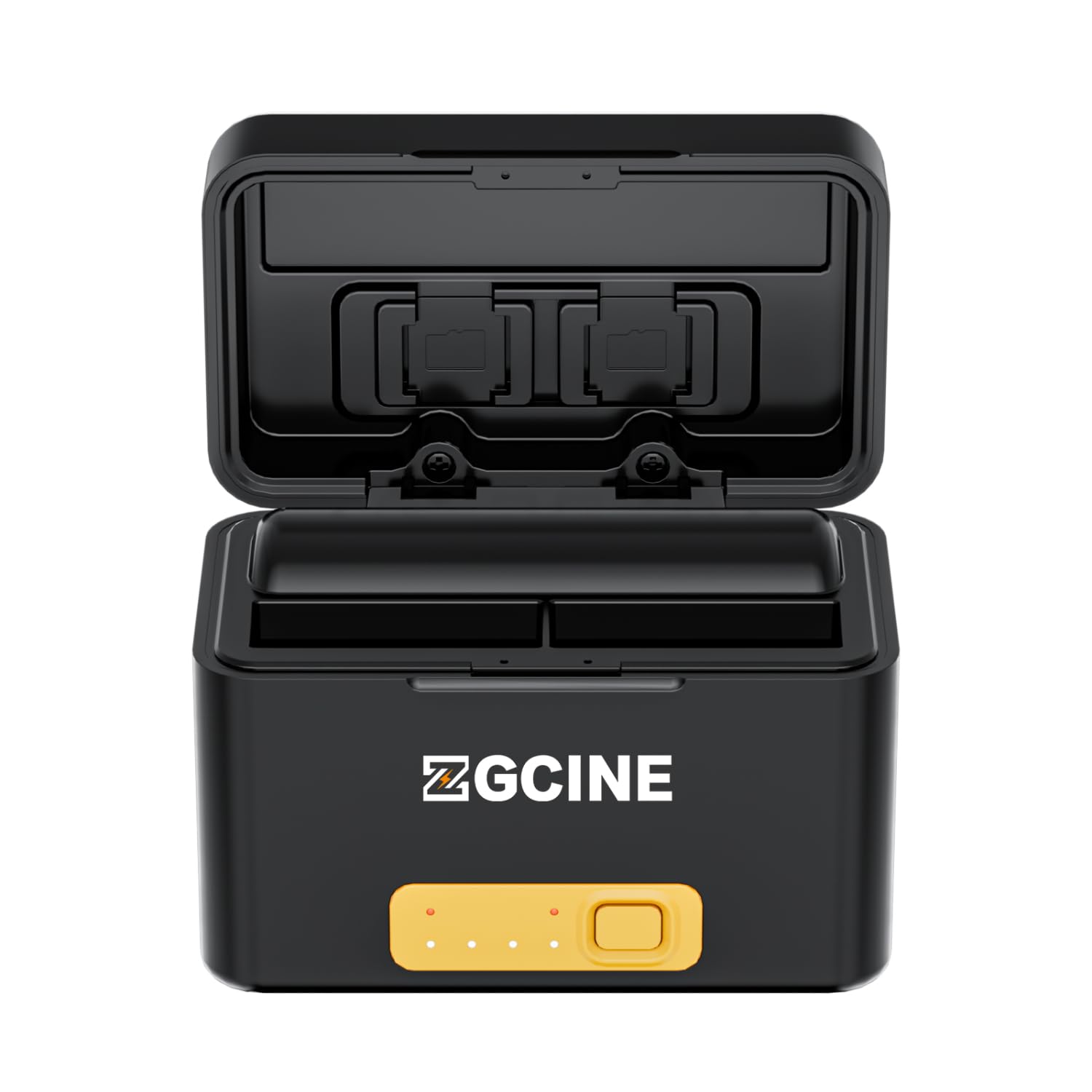 ZGCINE PS-OM1 ładowarka do kamery sportowej, akumulator Osmo Action 3/4/5 Pro/6/360 6400 mAh, ładowarka z funkcją powerbanku, Dual Slot, szybkie ładowanie, USB-C PD Fast Charge, przechowywanie kart TF