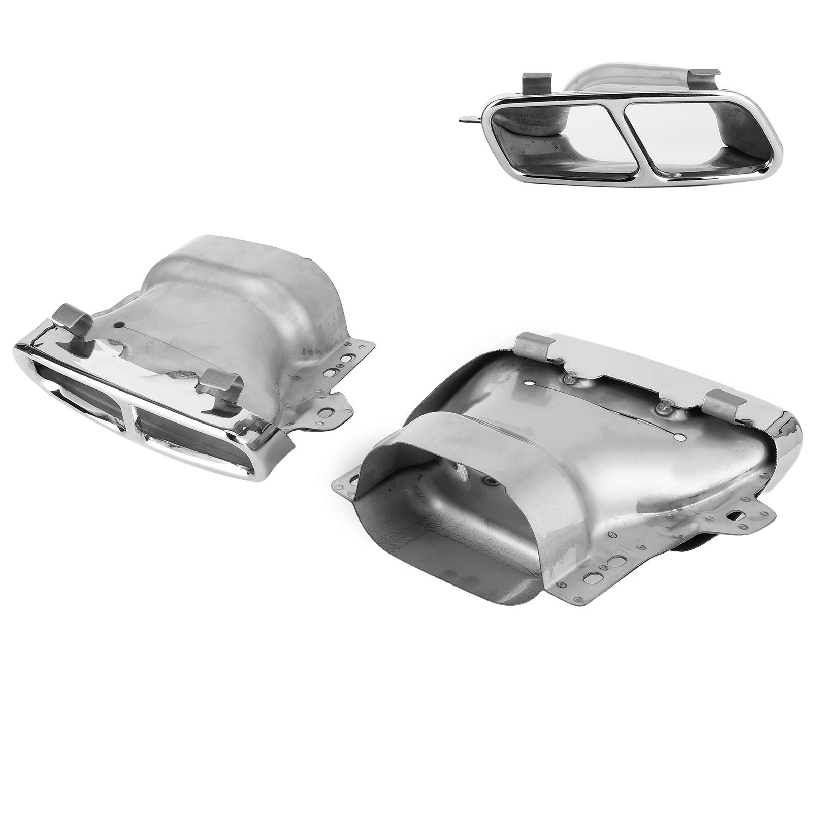 Accesorios de tubo de escape de acero inoxidable para automóviles tipo 2 accesorios de tubo de escape de cuatro piezas de acero inoxidable, adecuados para AMG w176 cla45 c117 2013-2018 (mecha)