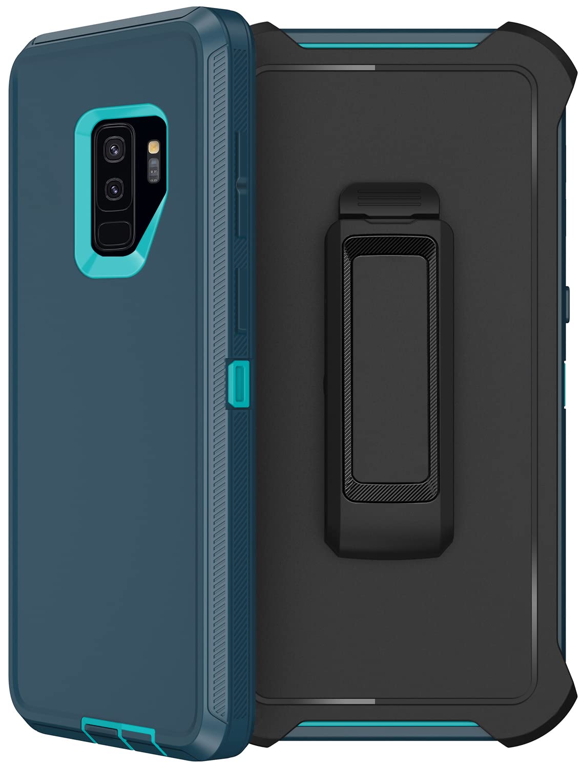 for Samsung Galaxy S9 Plus Case with Belt Clip Holster, 2X Screen Protector, Military Grade Protection Heavy Duty Full Body Shockproof Rugged