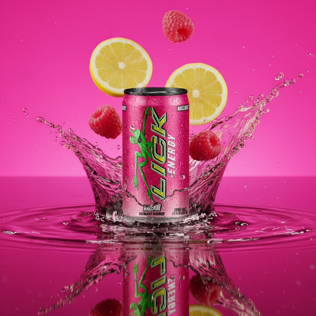 Amazon.com : LICK Energy Drink - Razzade, No Sugar, No Crash