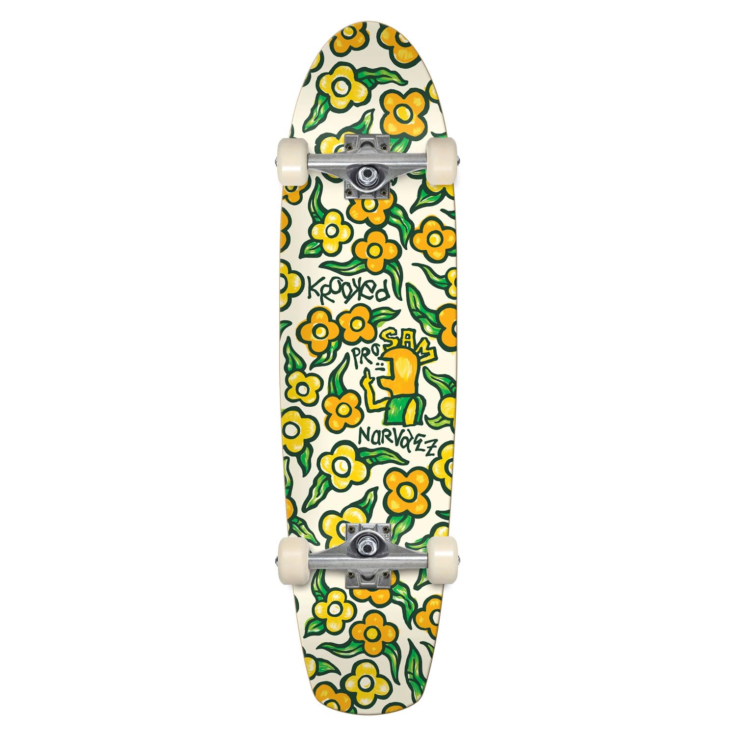 Amazon.com: Krooked Skateboards Deluxe Sam Narvaez Flowers Zinger