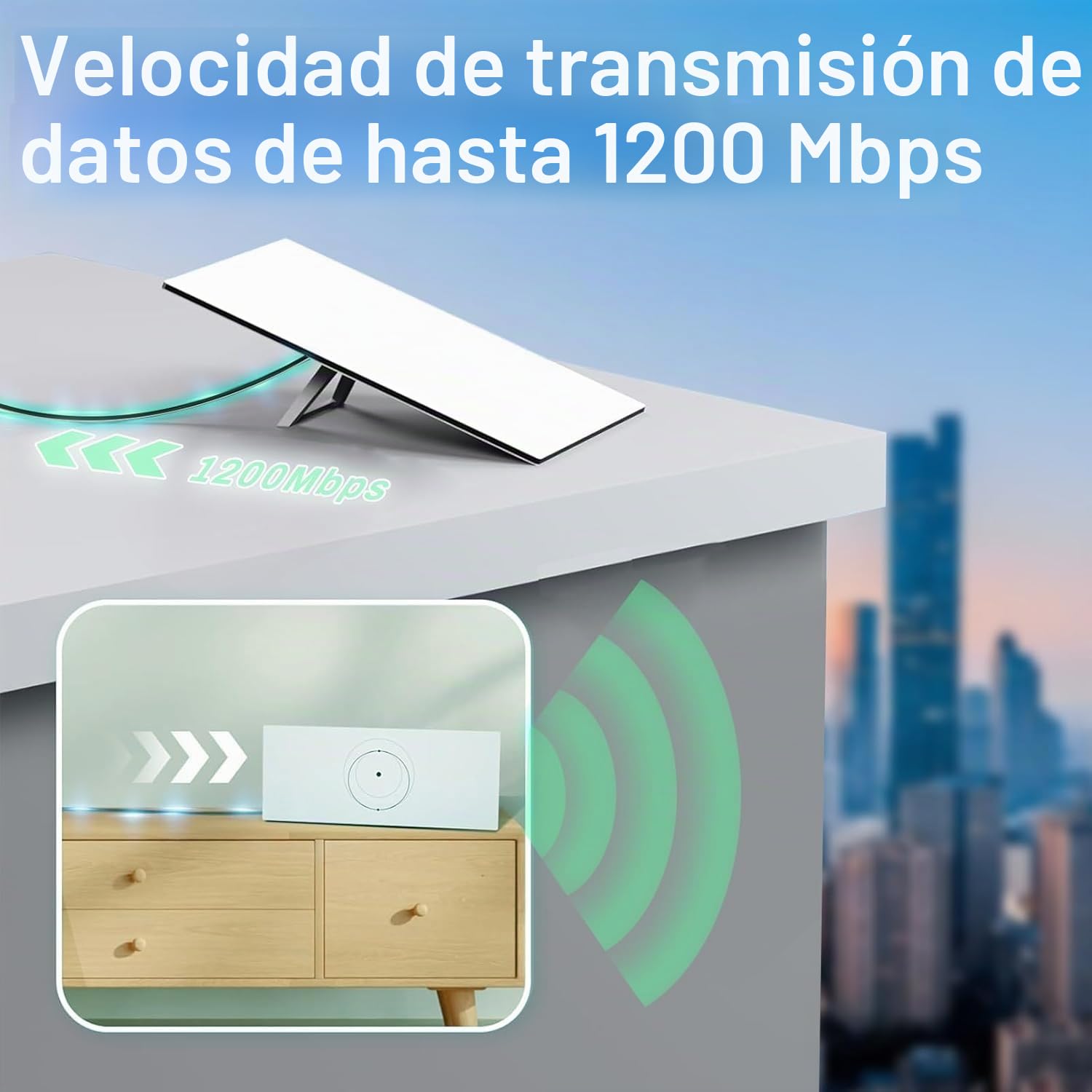 DEWIN Cable Gen 3, 46M Cable Para Gen 3 Cable Cable para Satélite V3,Velocidad de transmisión: 1200 Mbps (46M)