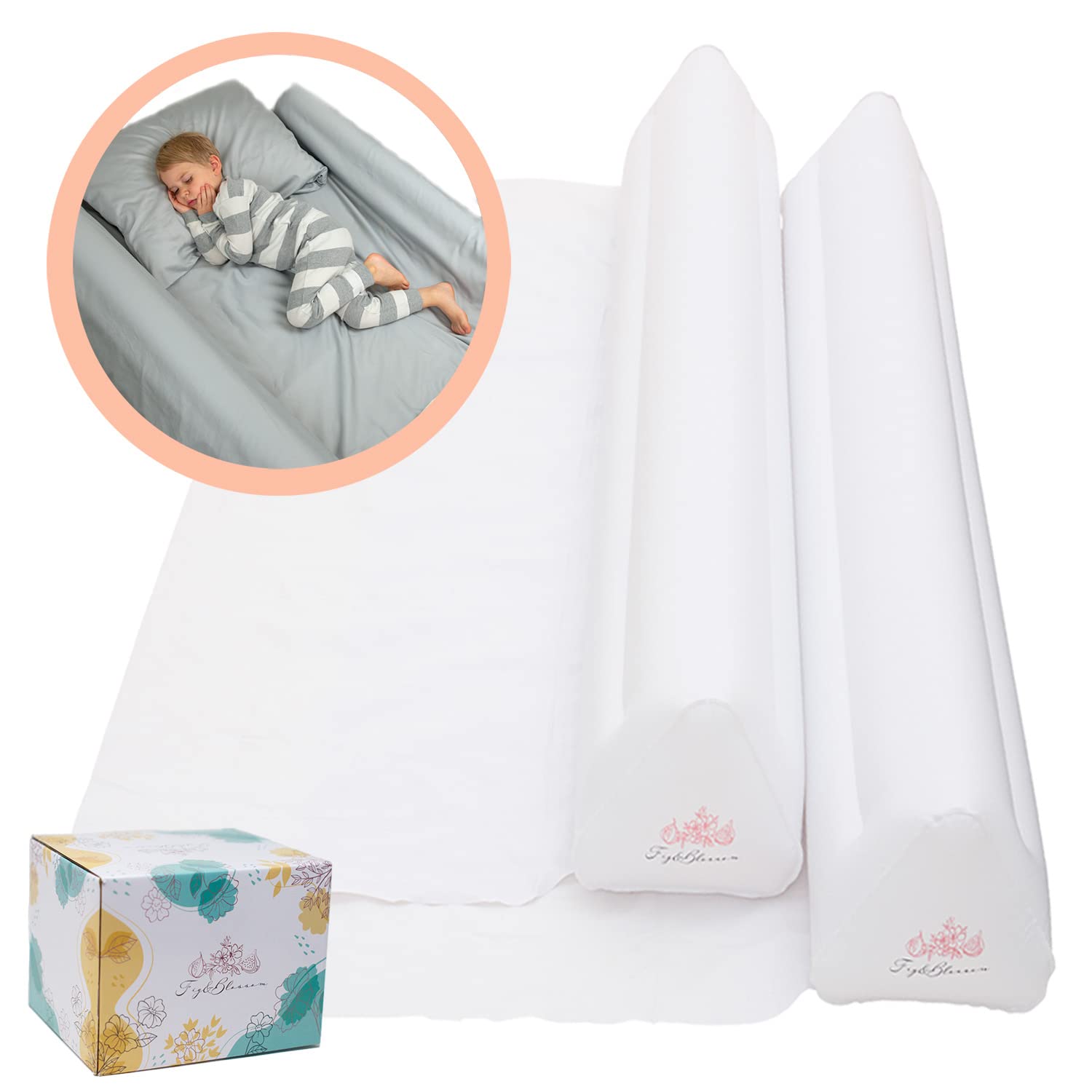 Buy [2Pack] Inflatable Bed Rail for Toddlers with Pump Travel Bed