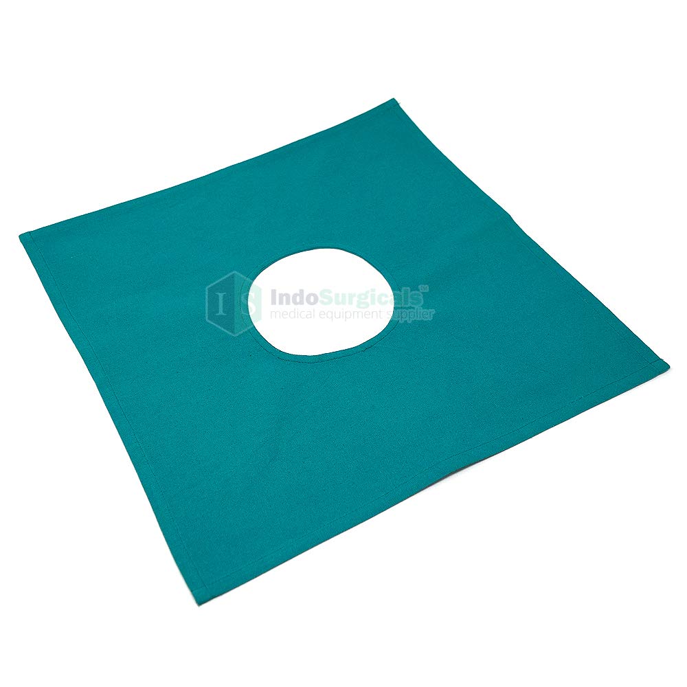 IS IndoSurgicals Reusable Cotton Drape Sheet with Hole, Size Approx. 40x40cm (Pack of 2 Pcs.)-image-10