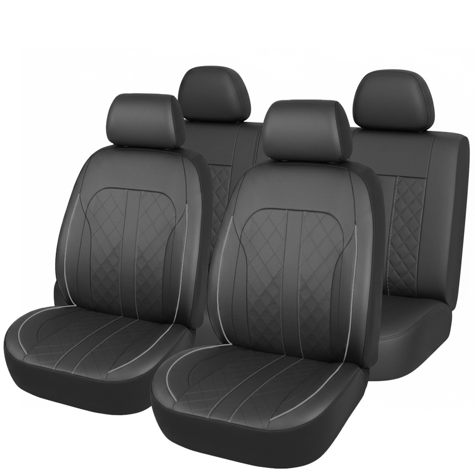 Set Coprisedili Auto per Toyota RAV 4 RAV4 2019-2024 2025, Impermeabile Traspirante in Pelle Resistente Set Completo Copri Sedile Protezione,C/Grey