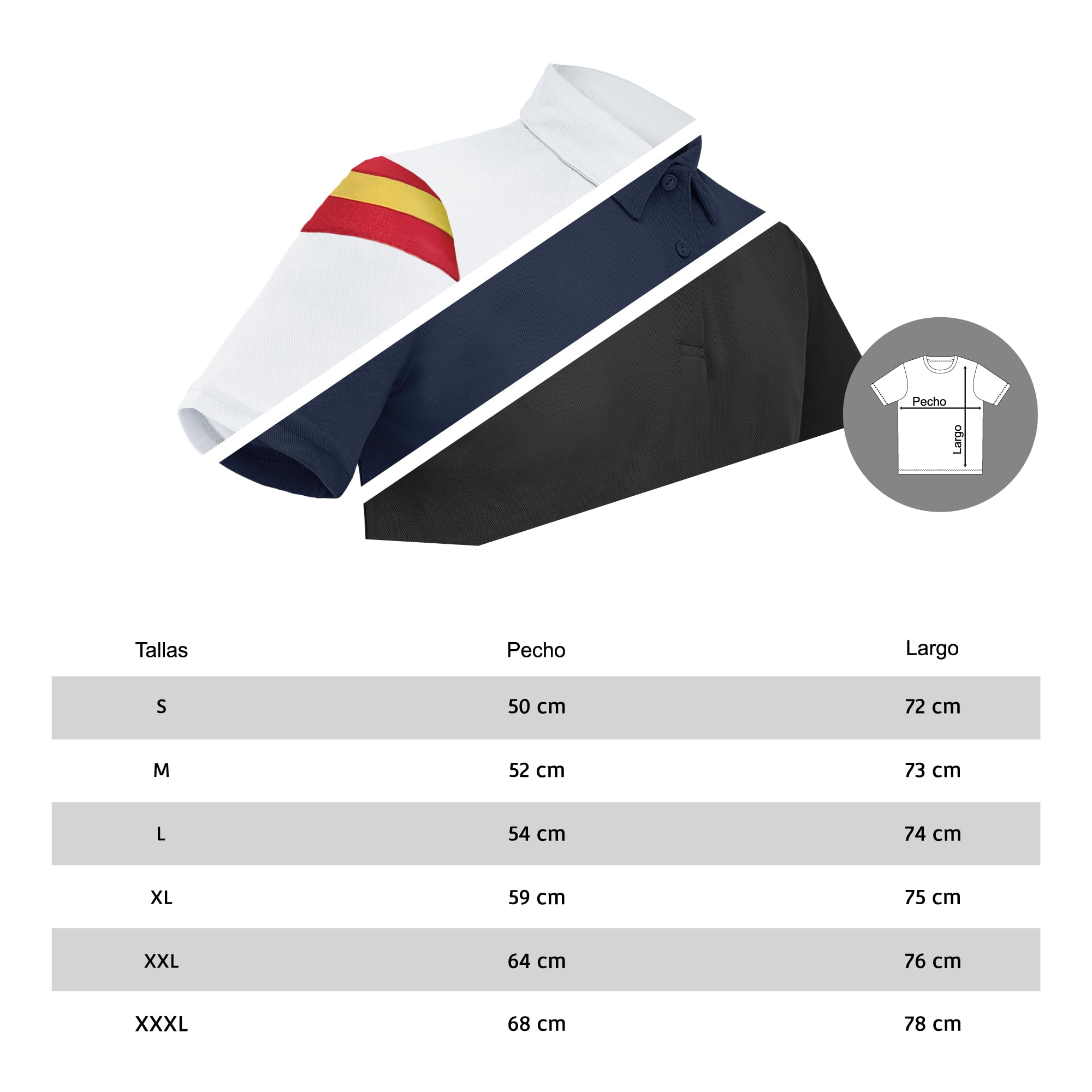 Polo Deportivo Falcon - 145g de Poliester técnico - 100% Transpirable - Versátil, cómodo y Ligero - Fácil Planchado y Mayor Durabilidad