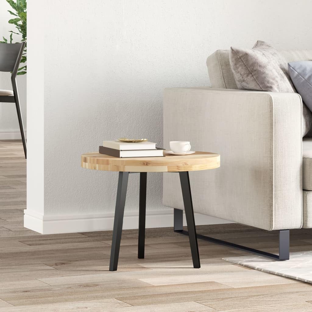 Piano da tavolo rotondo, diametro 50 x 4 cm, in legno massiccio di acacia, per tavolo da pranzo, piano di lavoro, mobili fai da te, accessorio per costruire e ristrutturare