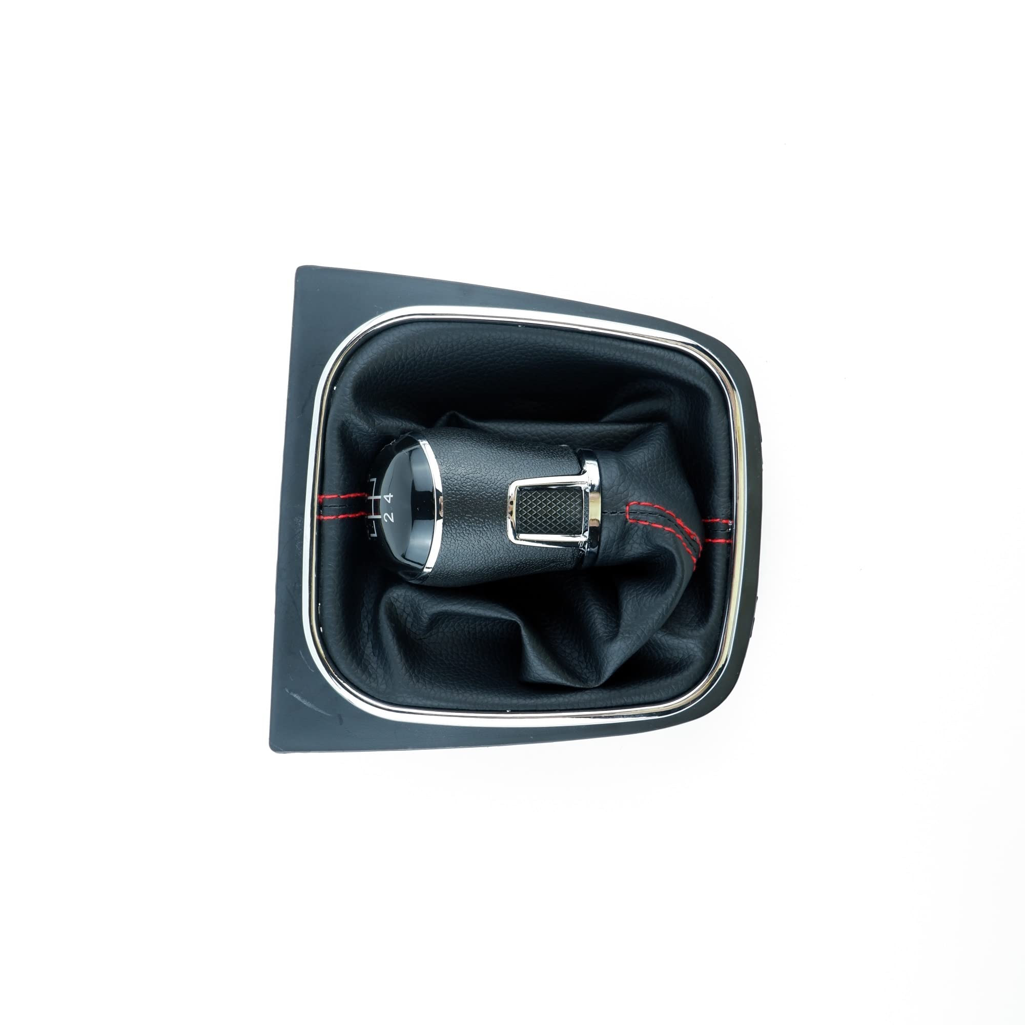 Auto 5/6 velocità Manuale Leva del Pomello del Cambio & Boot Gaitor in Pelle Nera Set per V&olkswagen per Golf 5 6 per Jetta V VI per Scirocco (Color : 6 Speed)