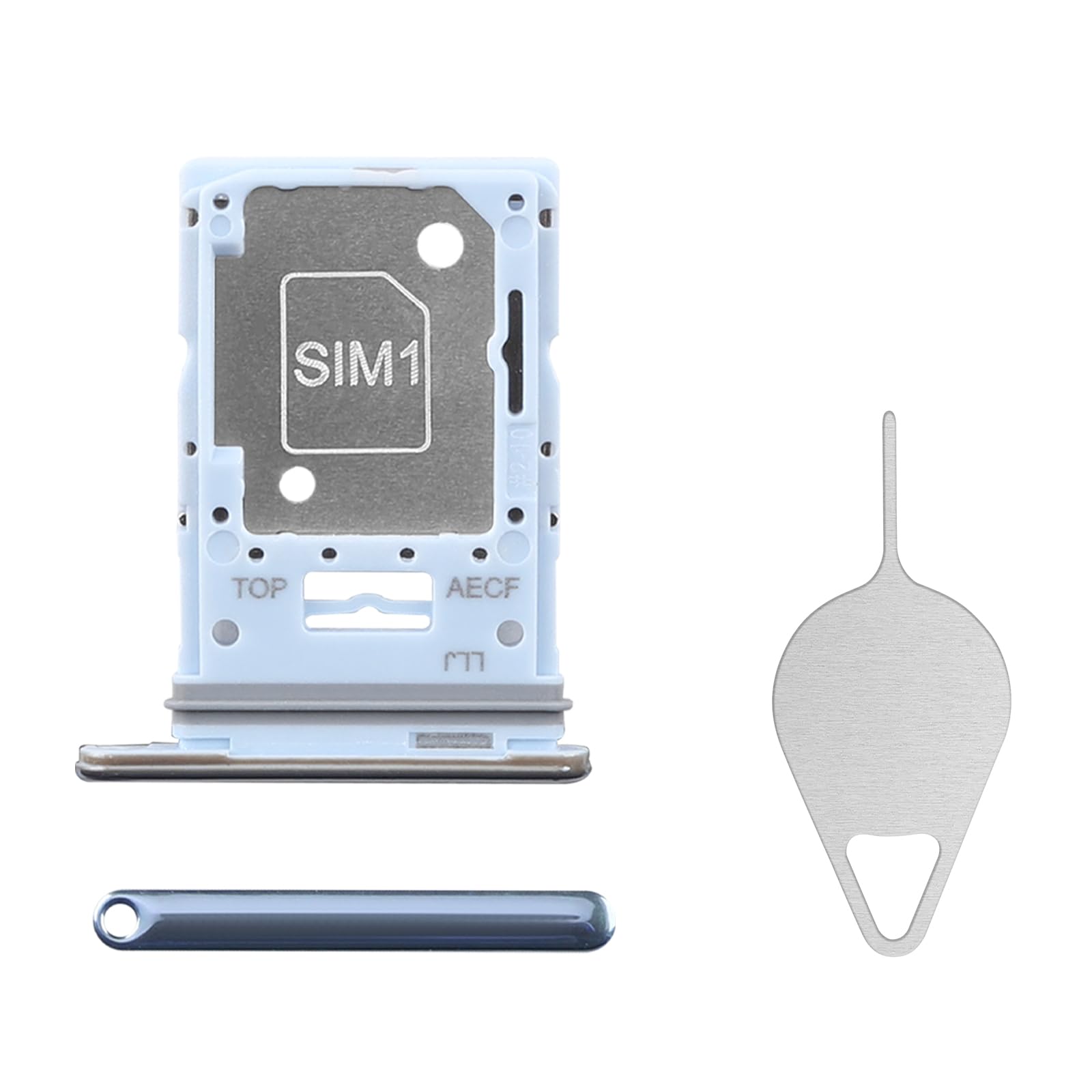 BESJMYT for Samsung Galaxy A53 5G Sim Card Tray Replacement (Single SIM Version) Blue Card Tray Slot Holder Bracket Adapter with Needle Ejector for