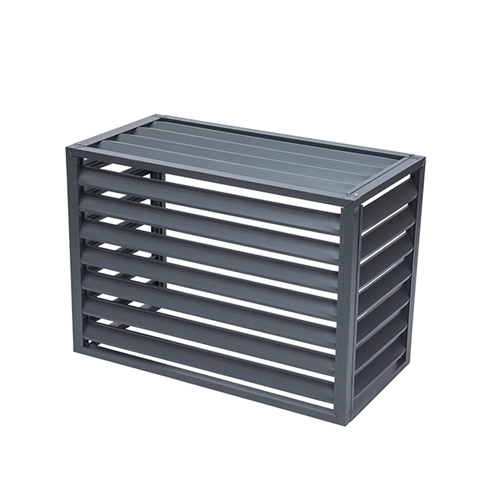 Odporna na warunki atmosferyczne aluminiowa osłona klimatyzatora - ochrona przed kurzem dla dzielonych klimatyzatorów na zewnątrz osłona do domu czarna - Sk & Functal Design