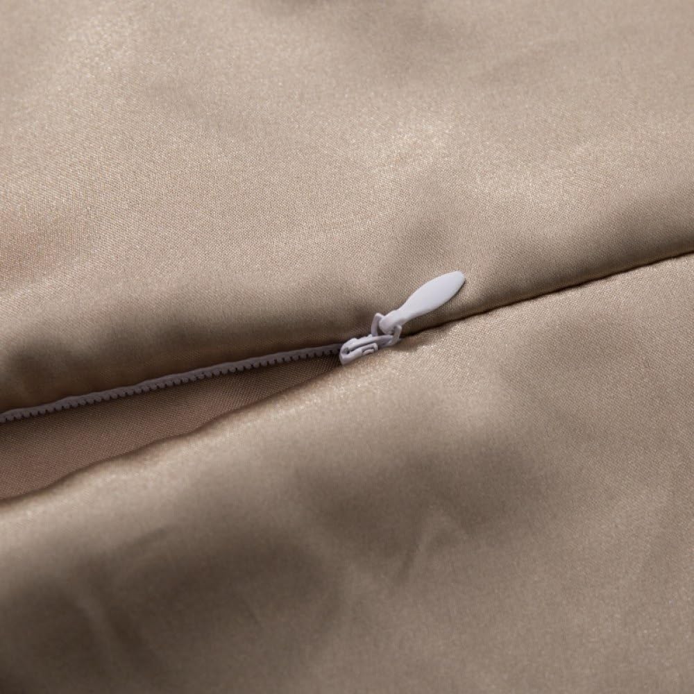 Lujosa funda de almohada de seda satinada para almohada de espuma viscoelástica y látex, funda de cojín suave y lisa, disponible en color beige, 30 x 50 cm, mejora tu experiencia de sueño, 1 unidad