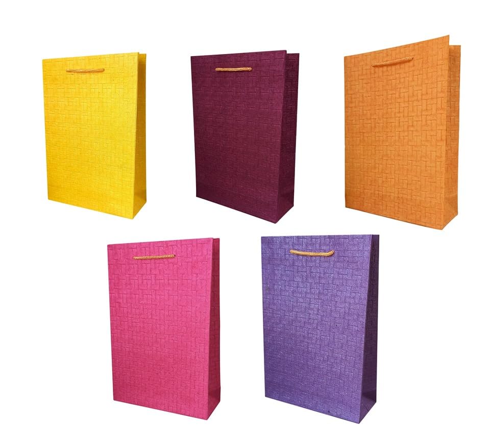 Flora Paperbags Gift Bags Diwali Paper Gift Bags | Paper Gift Bags For Return | Wedding Paper Bags For Return |Pack Of 10 | Carry Bags For Gifting | Medium Size 20 (L) X30 (H) X8 (B) Cm, Multi,Combo (B09B5HNB5Z) Amazon Price History, Amazon Price Tracker