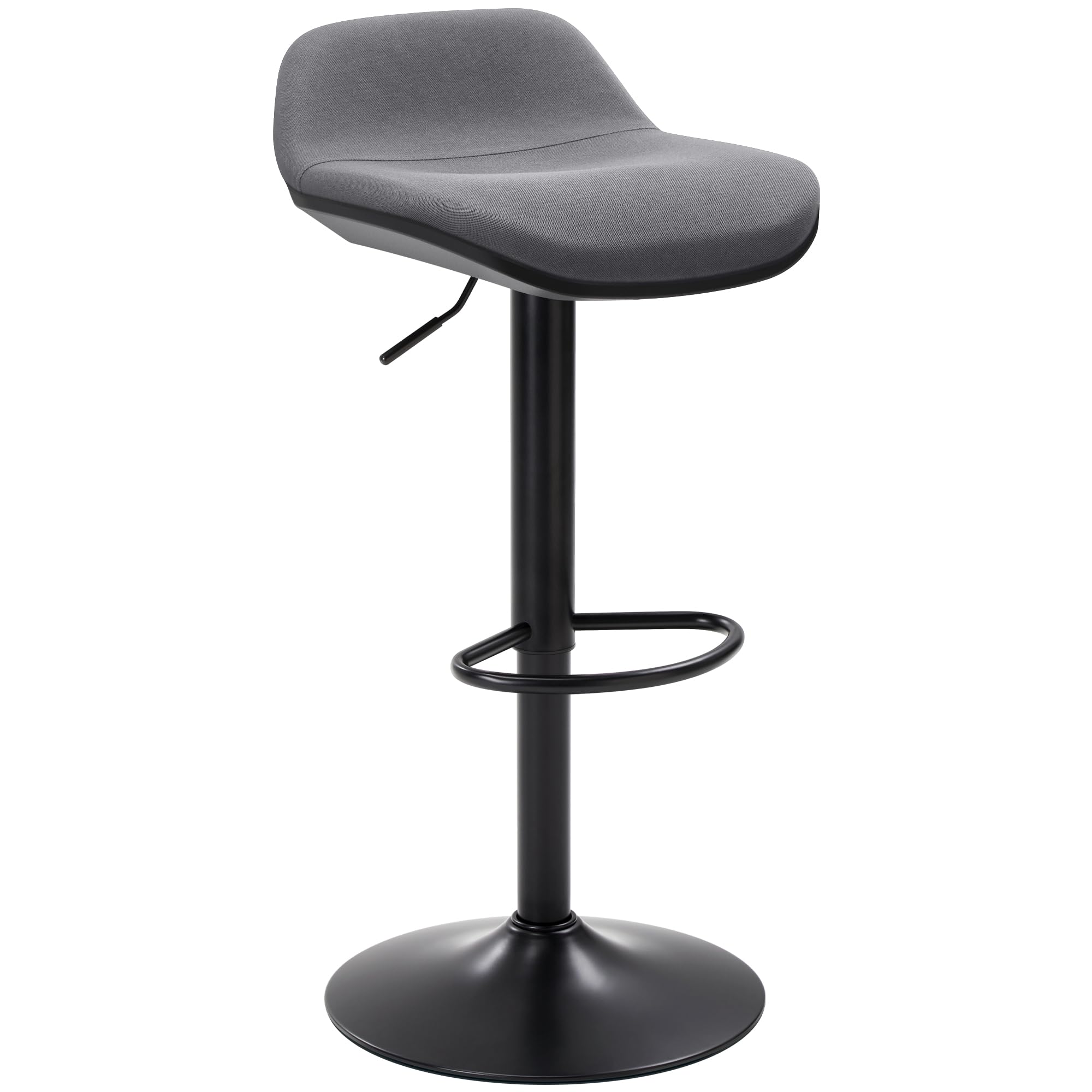 IWMH Ergonomic Standing Desk Stool, Height Adjustable Standing Desk Chair, 360° Swivel Sit Stand Stool with Footrest, Low Backrest, Anti-Slip Bottom, Office Stools for Office Home (Grey)