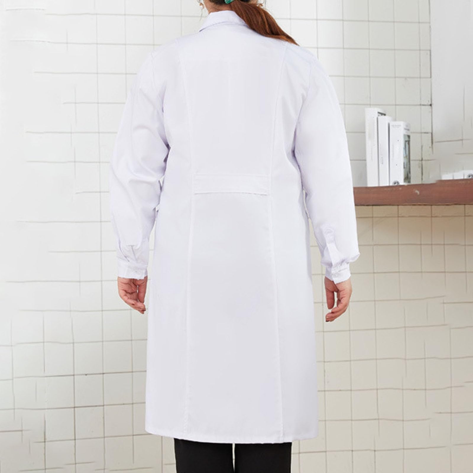 Generisch Blouse de laboratoire à manches longues blanche pour étudiant avec poche