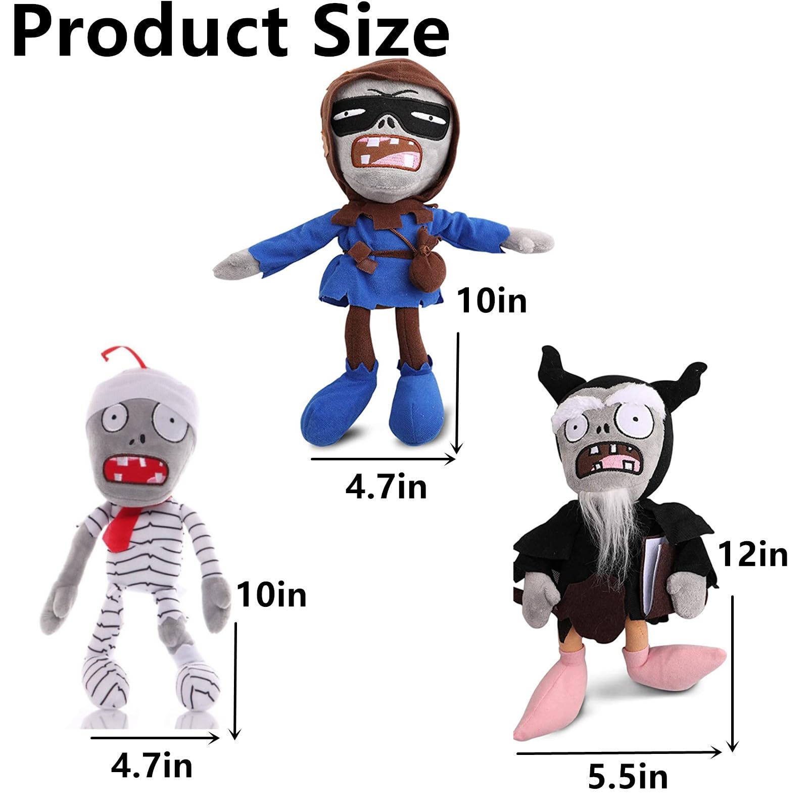 Amazon.com: JHESAO 3 PCS Plants and Zombies Mummy Plush 1 2