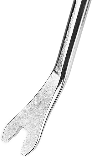 Miniatura 9 de Barra de palanca en ángulo de acero de aleación de cromo vanadio de 10.6 in, herramienta de remache de demolición con mango de goma para reparación