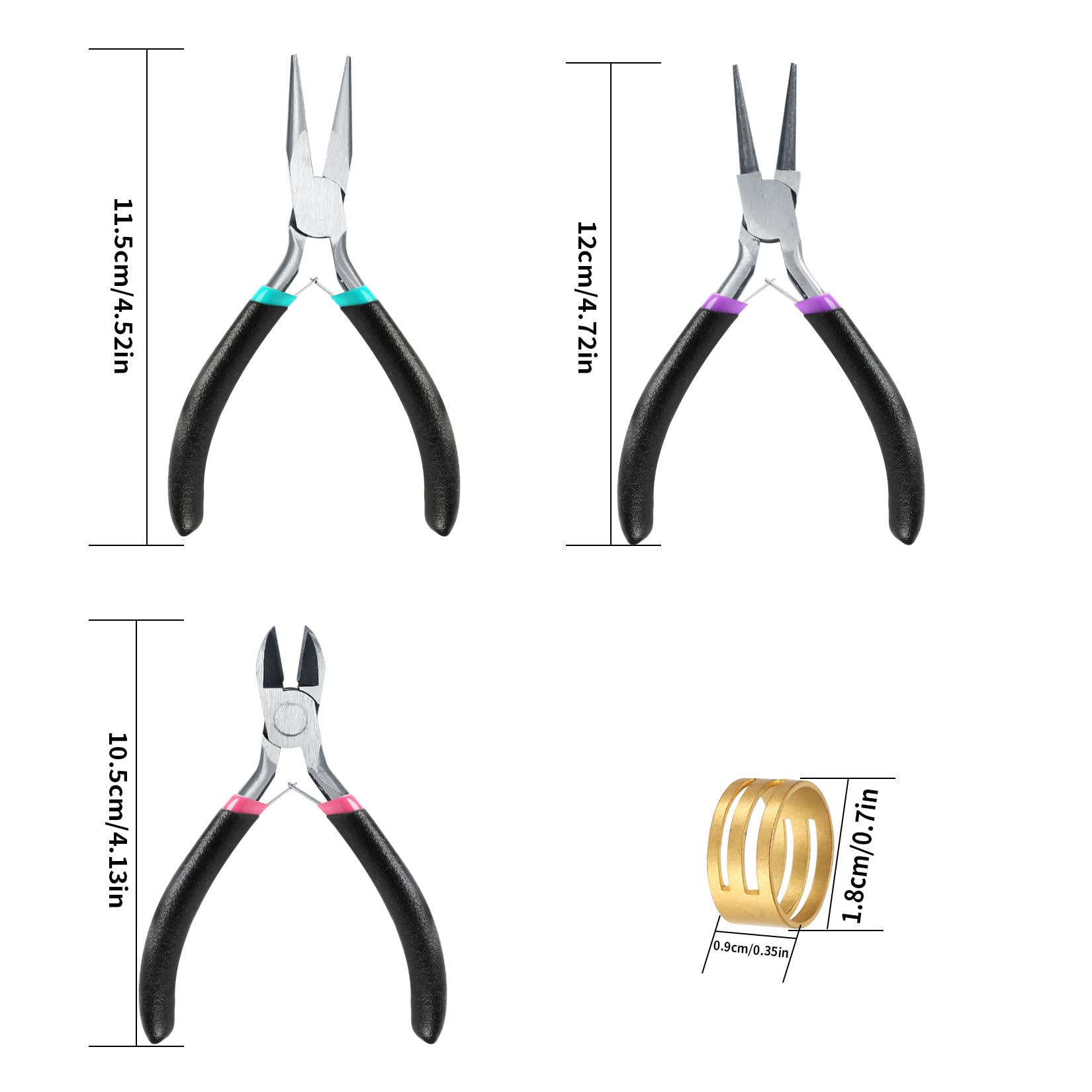 3 Pcs Jewellery Making Pliers - Image 2